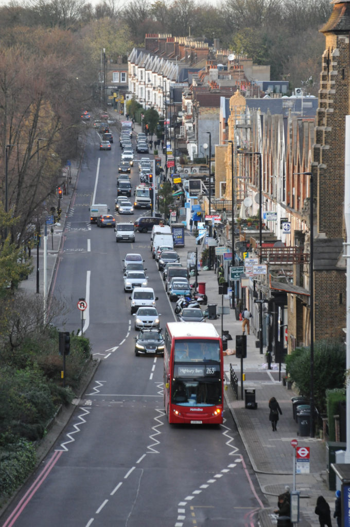 Bus and traffic on Archway Road